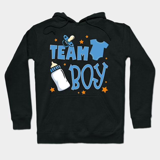 Team boy team boy Gender reveal tee Gender Party Giift For Boys Kids Hoodie by Los San Der